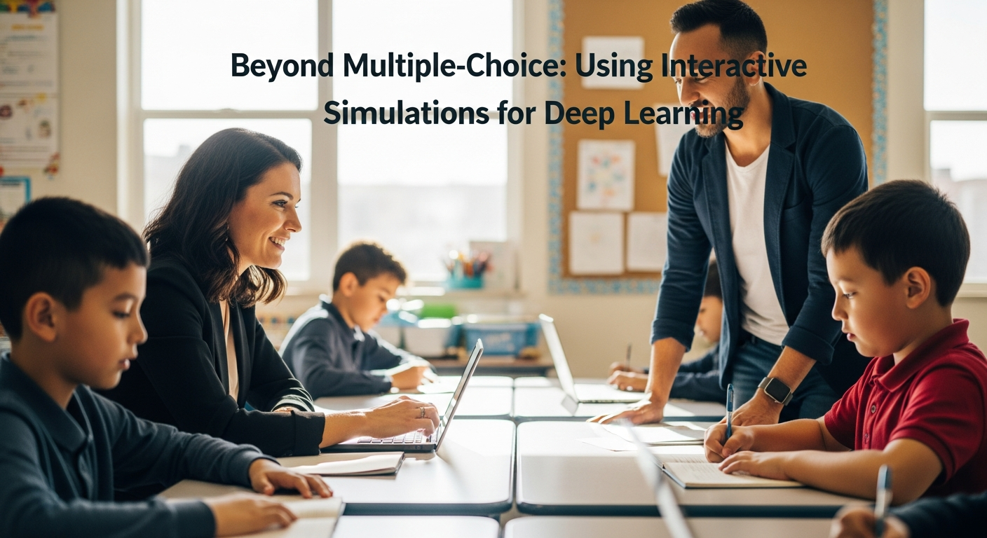 Beyond Multiple-Choice: Using Interactive Simulations for Deep Learning