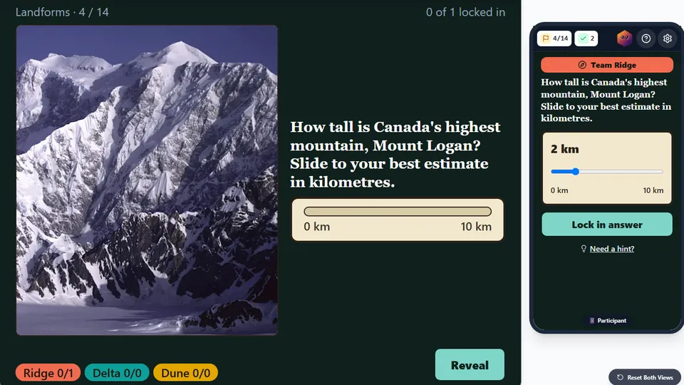 Team Quiz: Landforms and Climates