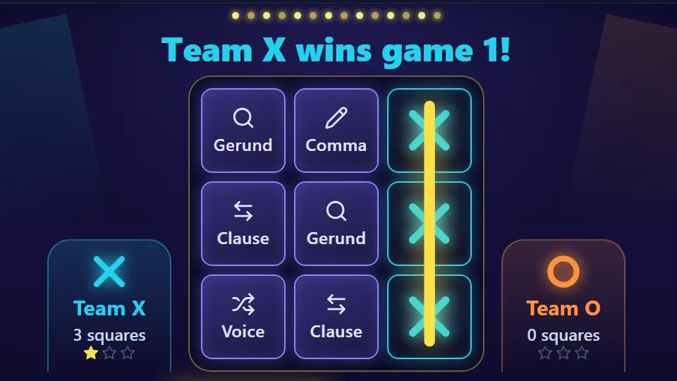 Tic-Tac-Know: Grammar